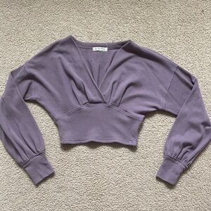 We The Free Purple Crop Top